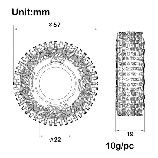 MEUS Racing | MPro Comp Pin MS6 - 1.0" 57mm Super Soft & Sticky Tires
