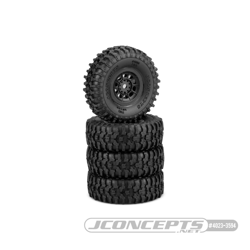 JConcepts |Tusk 52mm 1/24 Scale Pre-Mounts w/Hazard Wheel - Green Compound (4023-3294)