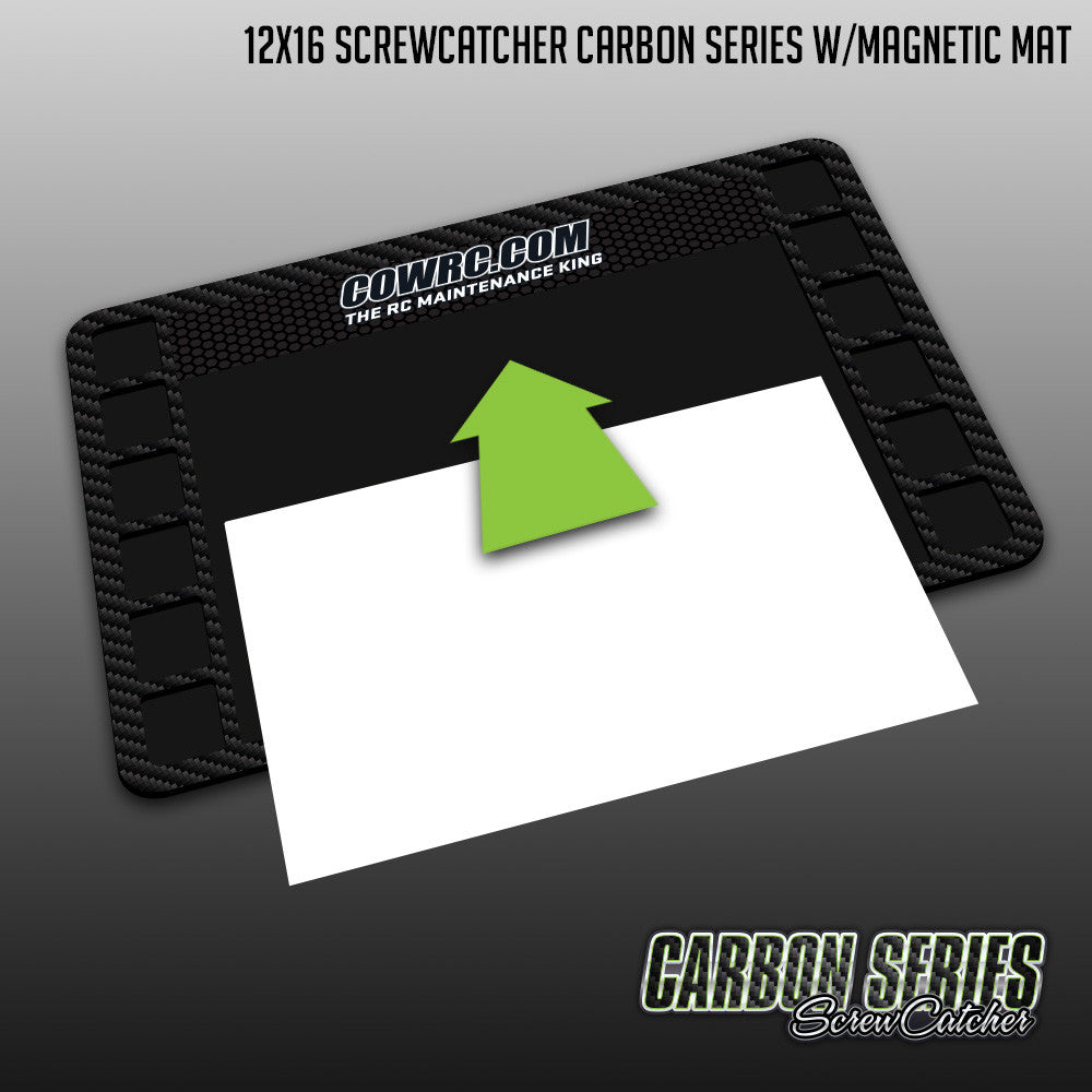 CowRC | Magnetic Insert for 12" x 16" Screw Catcher Work Mat- Carbon Series