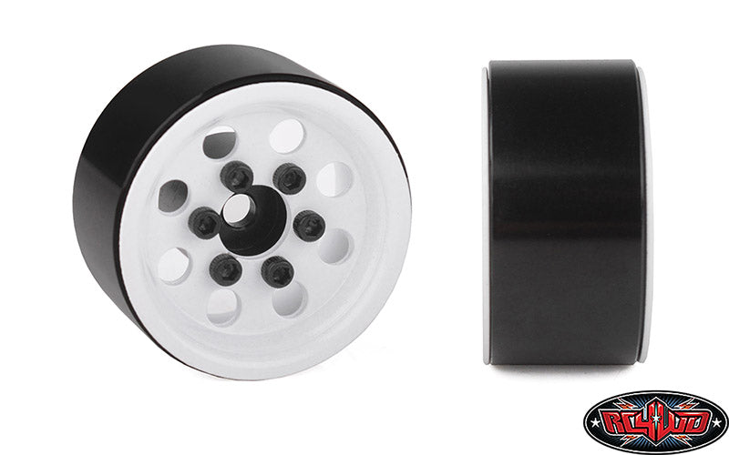 RC4WD | Stamped Steel 1.0" Pro8 Beadlock Wheels - White (Z-W0357)