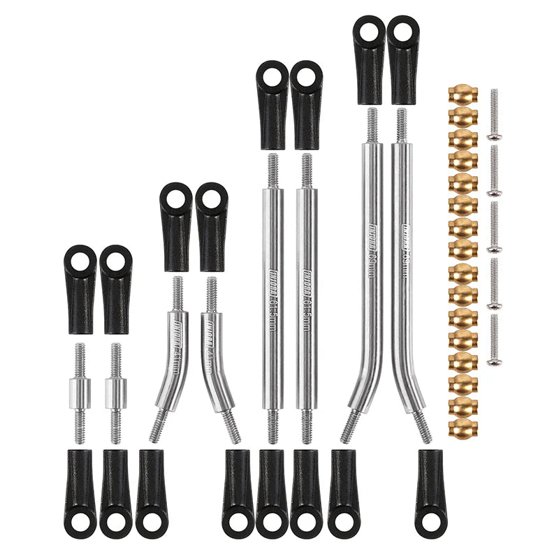 INJORA Ensemble de 4 Liens Aluminium à Garde au Sol Élevée pour 1/24 Axial SCX24 GX470 RC Crawler INJORA Ensemble de 4 Liens Aluminium à Garde au Sol Élevée pour 1/24 Axial SCX24 GX470 RC Crawler