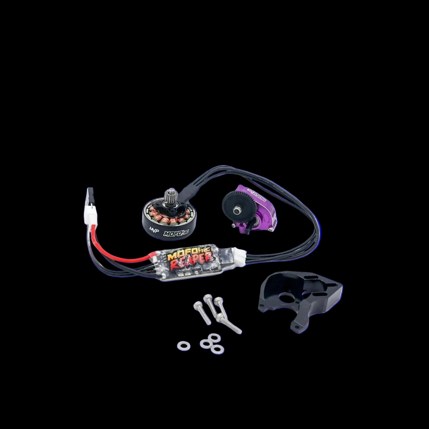 Mofo RC MVP + Reaper ESC + brass BulletProof transmission combo for Axial® SCX24™ & AX24™