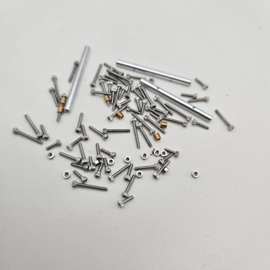 Large hardware pack, Screws, Nuts, Crossbraces, Spacers / Bushings M1.4 scx24