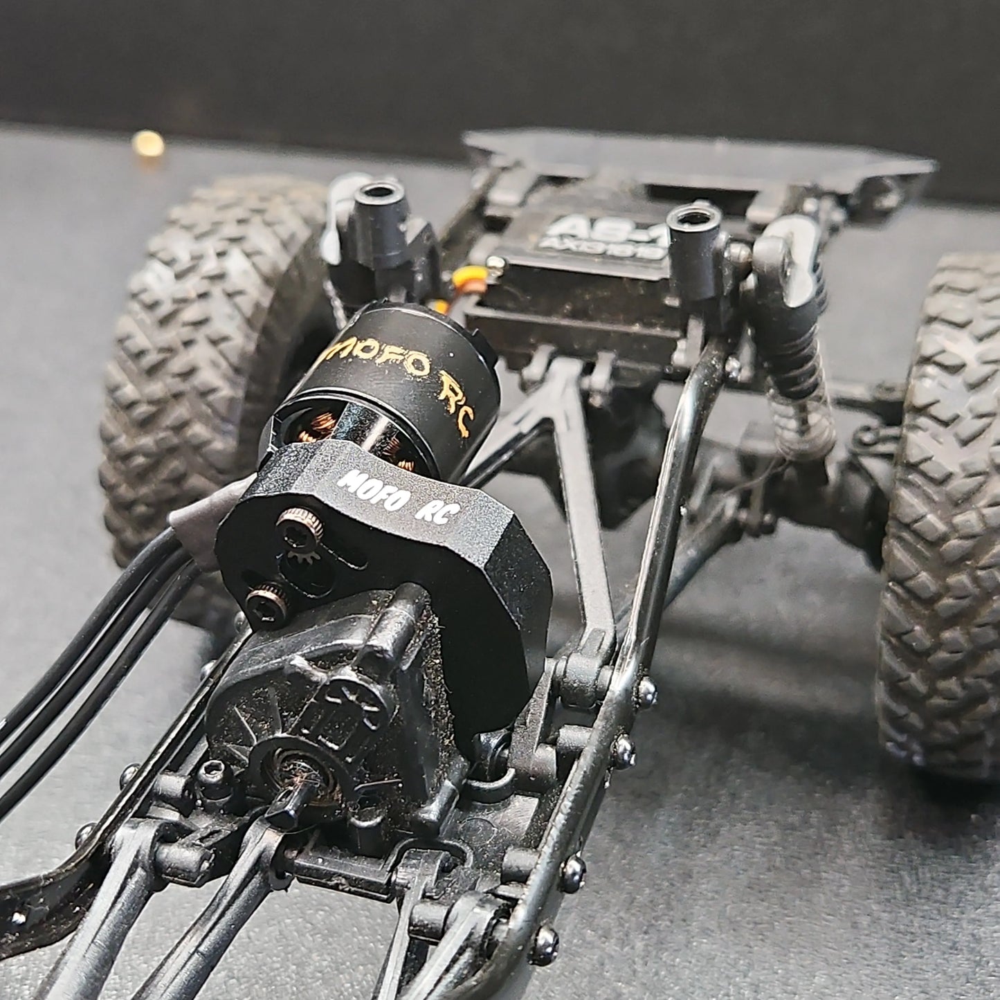 9mm Forward Facing Aluminum Nano Motor Mount for Crawler 1/24 Scx24, Ax24 - Mofo Rc