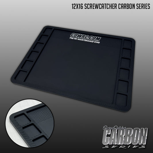 CowRC | 12" x 16" Screw Catcher Work Mat- Carbon Series