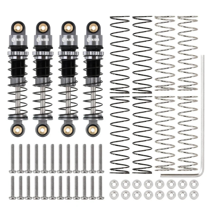 INJORA 39mm Aluminum Threaded Oil Shocks for Axial SCX24 FMS FCX24M