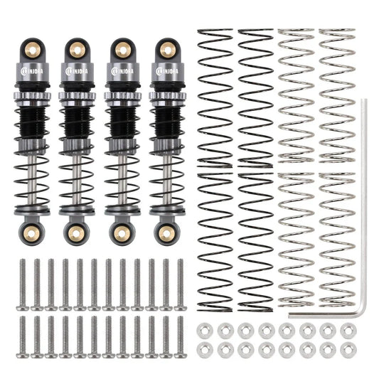 INJORA 39mm Aluminum Threaded Oil Shocks for Axial SCX24 FMS FCX24M