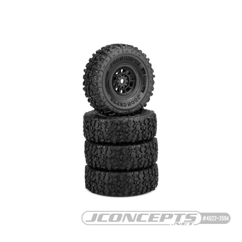 JConcepts |Landmines 52mm 1/24 Scale Pre-Mounts w/Hazard Wheel - Green Compound (4022-3294)