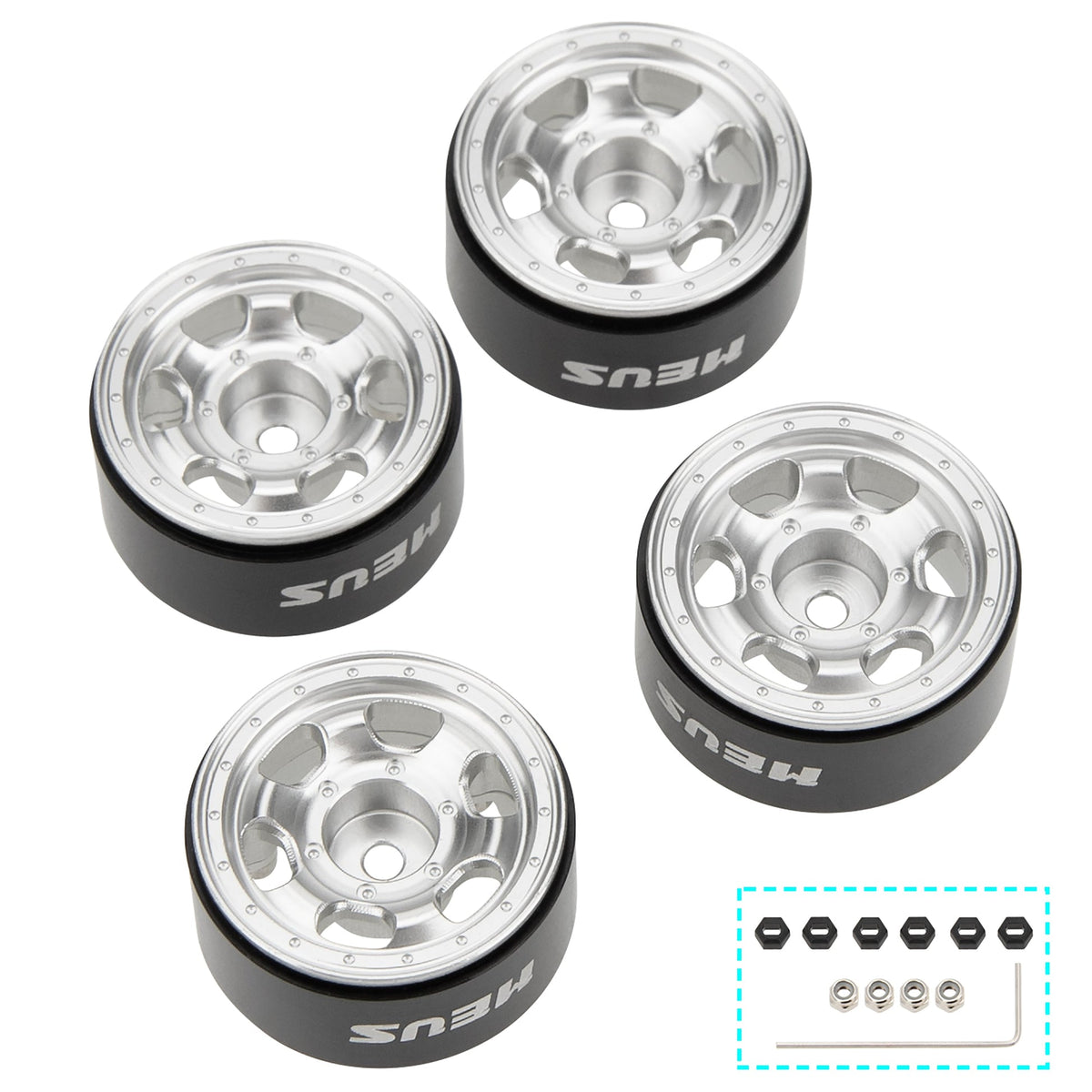MEUS Racing | 0.7" Beadlock Wheels (For Axial® SCX30™ & Redcat Ascent-32)