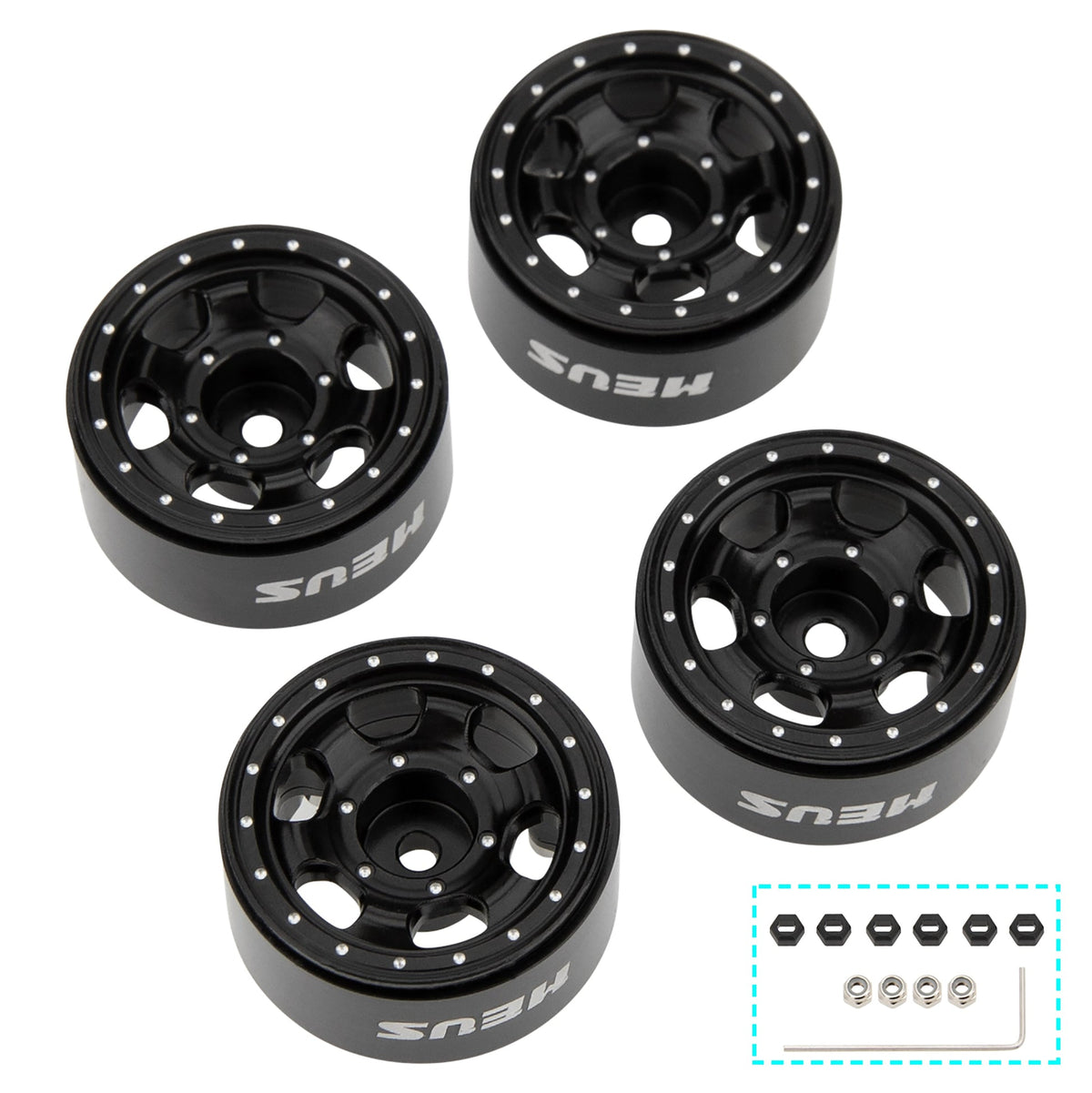 MEUS Racing | 0.7" Beadlock Wheels (For Axial® SCX30™ & Redcat Ascent-32)
