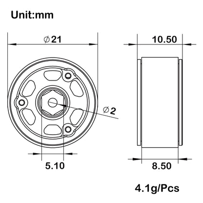 MEUS Racing | 0.7" Beadlock Wheels (For Axial® SCX30™ & Redcat Ascent-32)