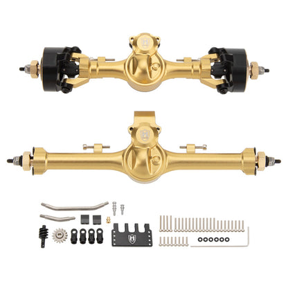 MEUS Racing | Isokinetic V2 Metal +5mm SCX24 Front & Rear Axle Set with 3-Section CVD