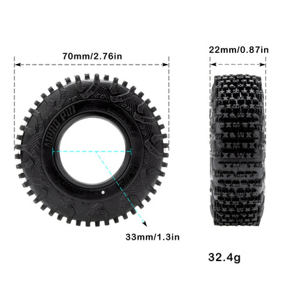 MEUS Racing | MPro Comp Pin MS6 - 1.3" 70mm Super Soft & Sticky Tires