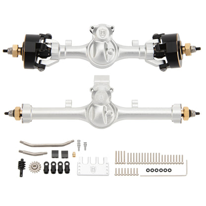 MEUS Racing | Isokinetic V2 Metal +5mm SCX24 Front & Rear Axle Set with 3-Section CVD