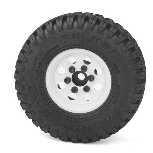 RC4WD | Stamped Steel 1.0" Pro8 Beadlock Wheels - White (Z-W0357)