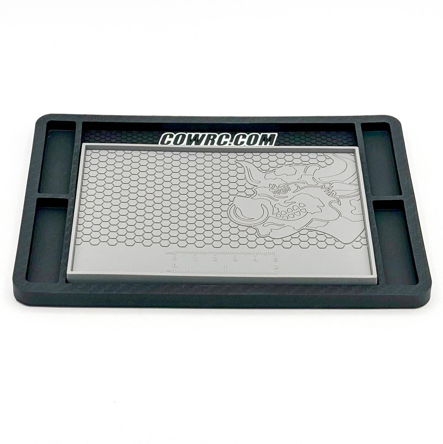 CowRC | 5.5" x 8" Screw Catcher Work & Solder Mat - Carbon Series