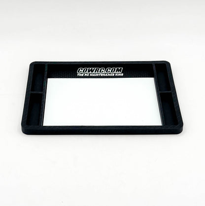 CowRC | 5.5" x 8" Screw Catcher Work & Solder Mat - Carbon Series