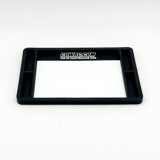 CowRC | 5.5" x 8" Screw Catcher Work & Solder Mat - Carbon Series