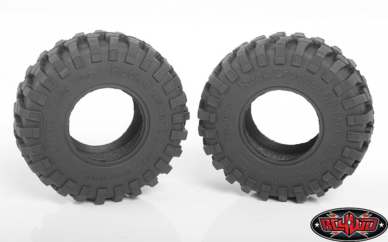 RC4WD | Rock Crusher M/T Brick Edition (67mm x 23mm) 1.2" / 1.3" Tires (Sold by Pair) (Z-T0165)
