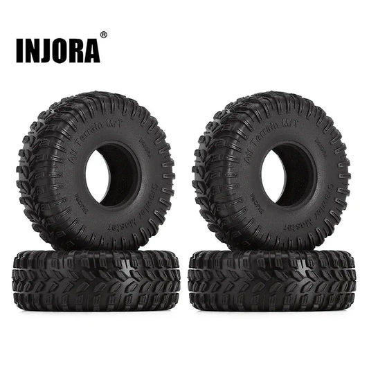 INJORA 1.0" 61*21mm Soft All Terrain Tires for 1/24 RC Crawlers (4)