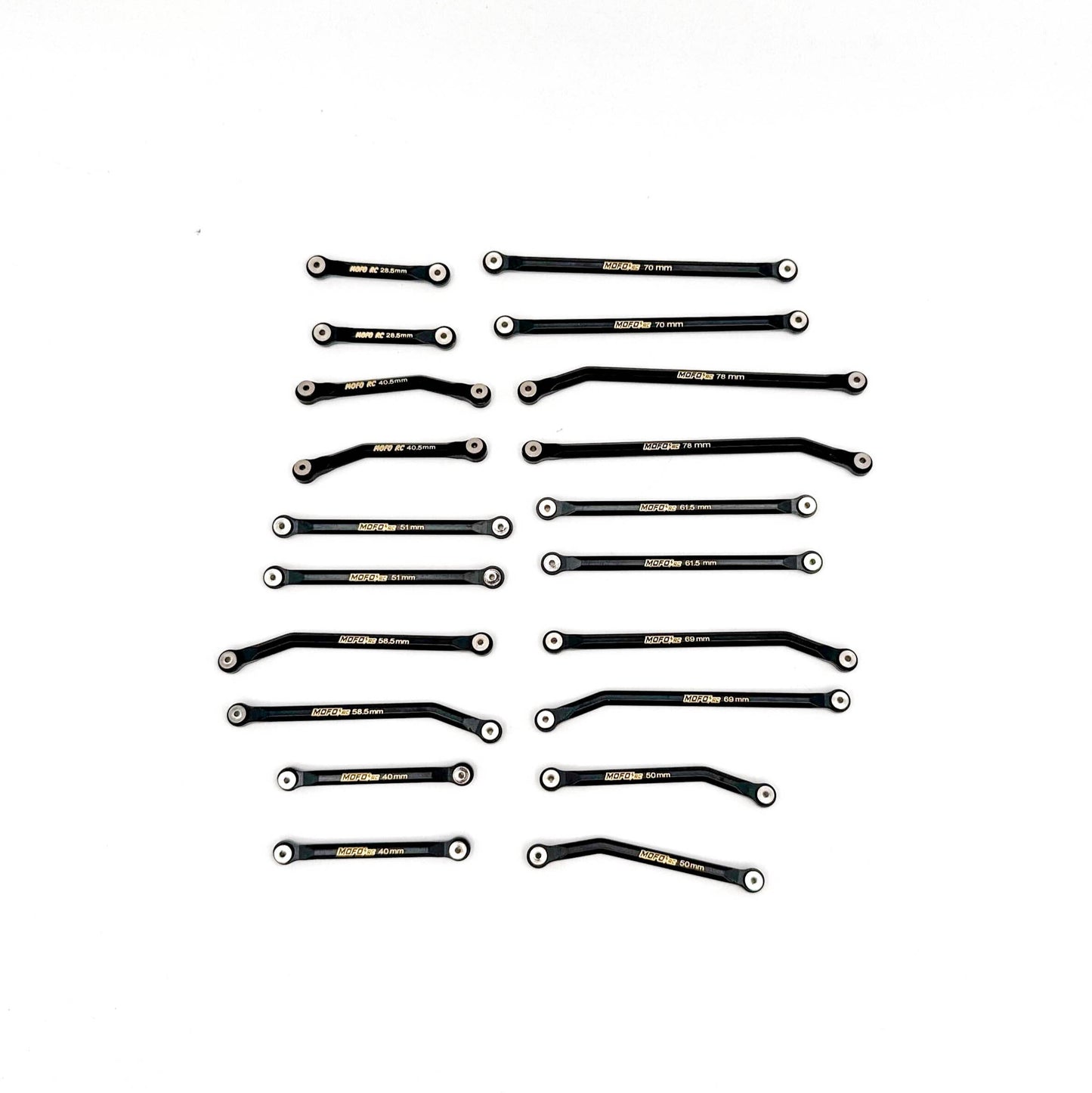 Mofo RC | Black Brass High Clearance Front/Rear Link Set (For Axial® SCX24™)