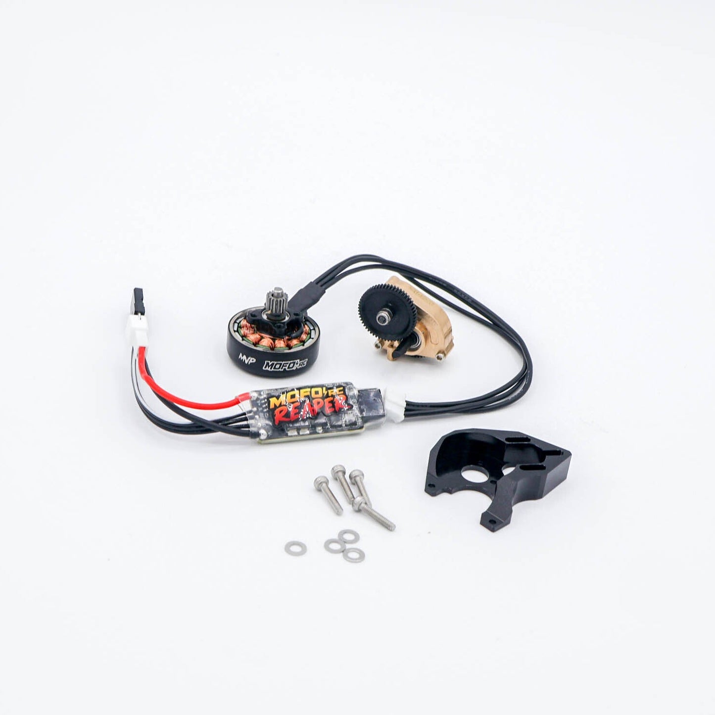 Mofo RC | MVP 2550Kv Brushless Pancake Motor/Reaper ESC/Mount + Transmission Combos- (For Axial® SCX24™/AX24™)