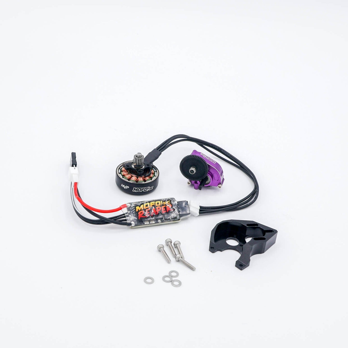 Mofo RC | MVP 2550Kv Brushless Pancake Motor/Reaper ESC/Mount + Transmission Combos- (For Axial® SCX24™/AX24™)