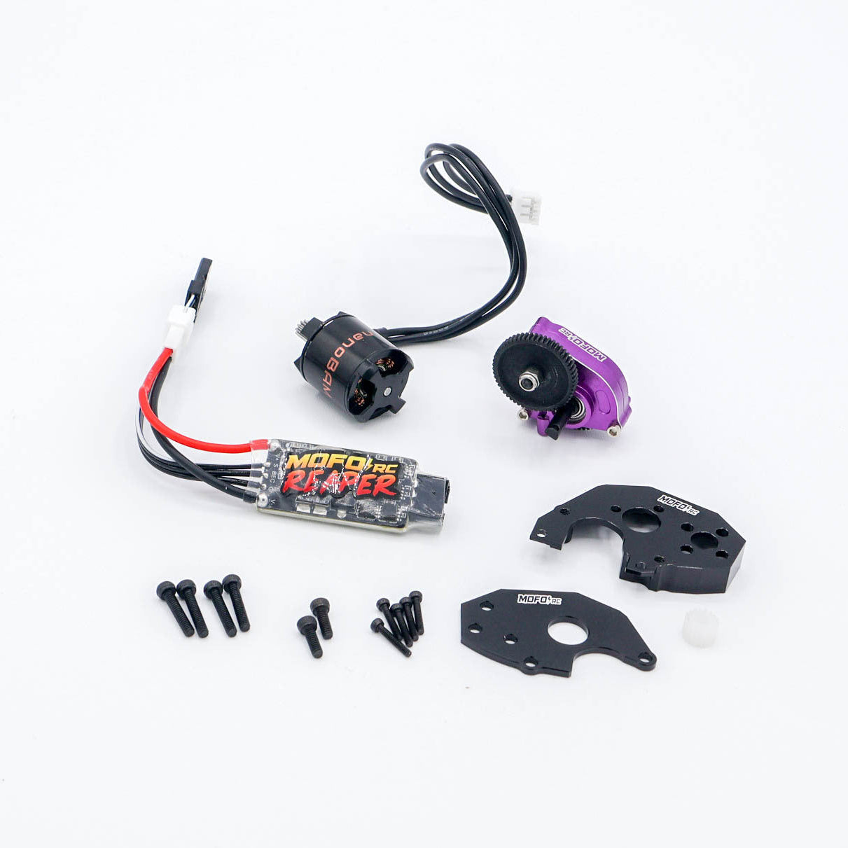 Mofo RC | NanoBAM 3500kv Brushless Motor/Reaper ESC/Standard LCG Mount + Transmission (For Axial® SCX24™/AX24™)