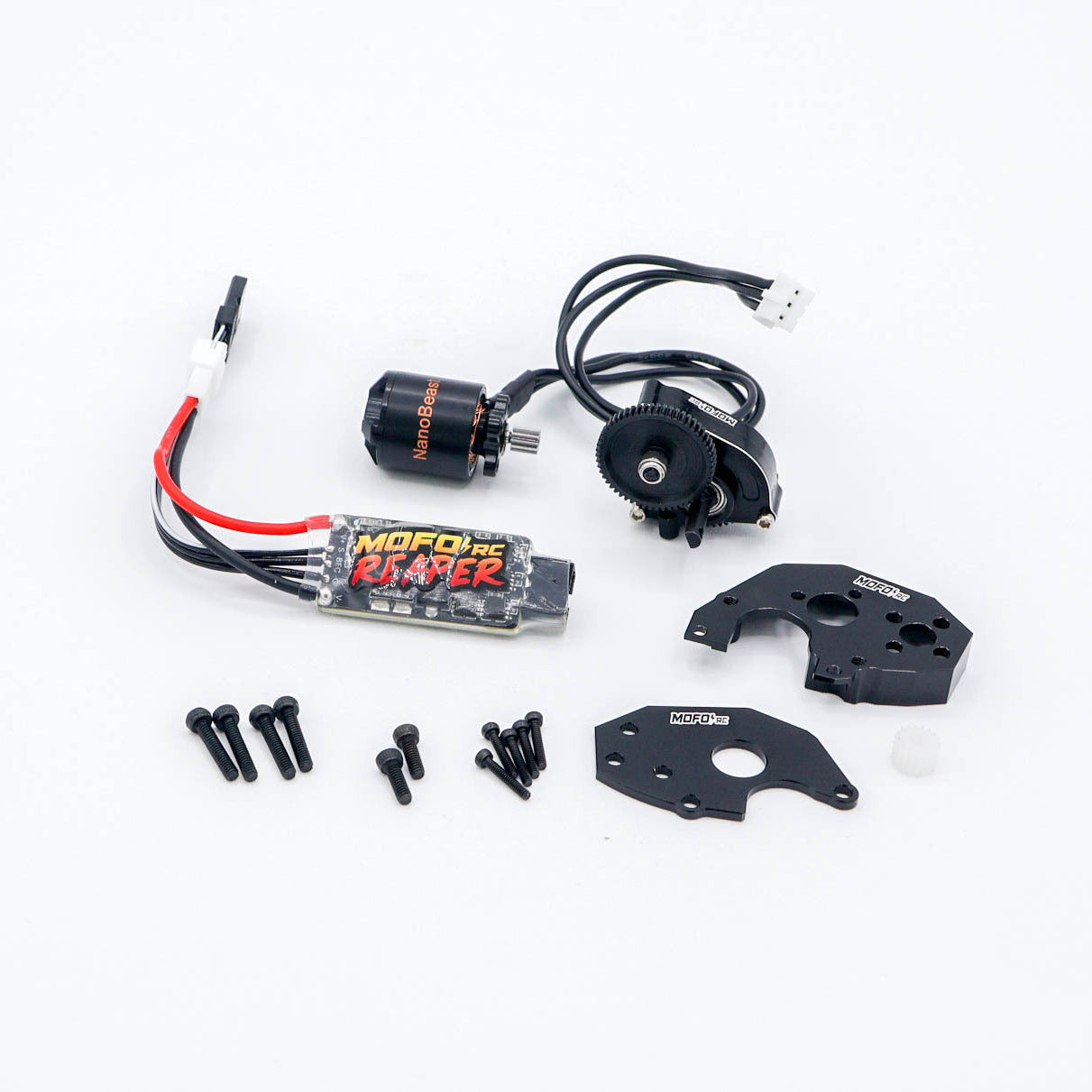 Mofo RC | NanoBeast 3200kv Brushless Motor/Reaper ESC/Standard LCG Mount + Transmission (For Axial® SCX24™/AX24™)