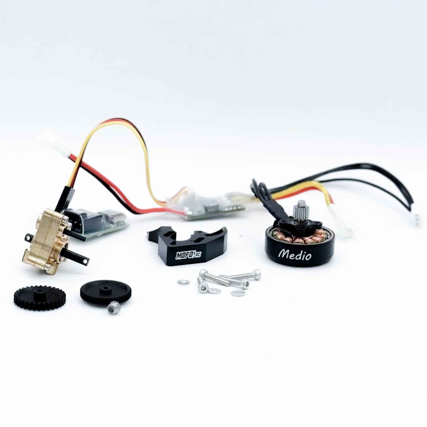 Mofo RC | MVP 2550Kv Brushless Pancake Motor/ESC/Mount + Transmission Combos- (For Axial® SCX24™/AX24™)