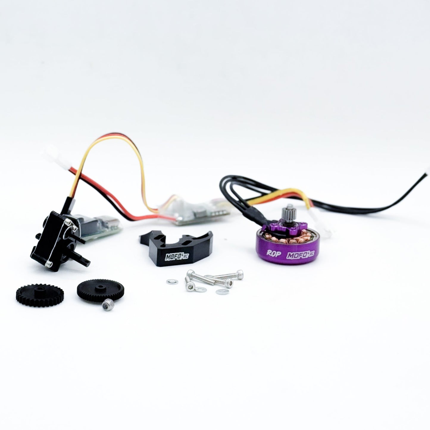 Mofo RC | ROP 3400Kv Brushless Pancake Motor/ESC/Mount + Transmission Combos- (For Axial® SCX24™/AX24™)