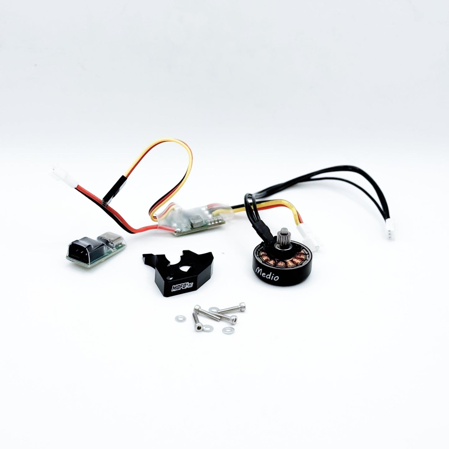 Mofo RC | MVP 2550Kv Brushless Pancake Motor & ESC w/ Forward Facing Mount Combo (For Axial® SCX24™)