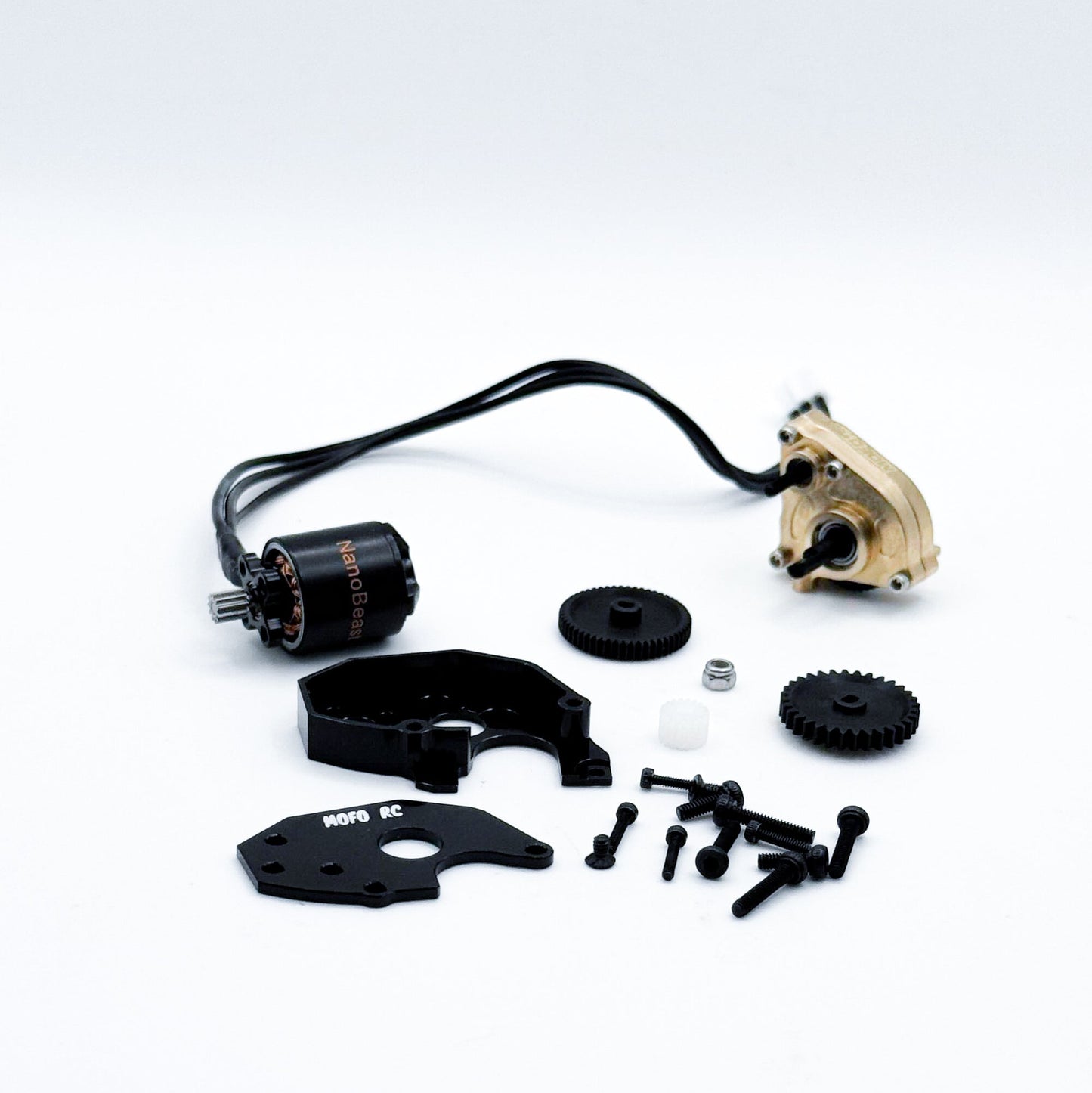 Mofo RC | NanoBeast 3200kv Brushless Motor + Standard LCG Mount/Transmission (For Axial® SCX24™/AX24™)