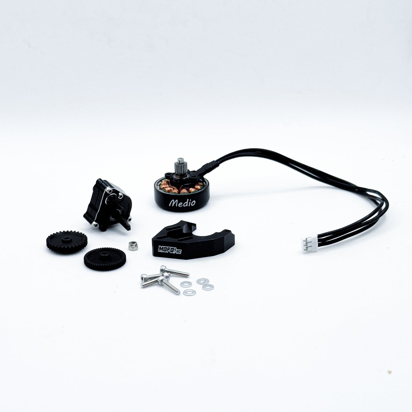 Mofo RC | MVP 2550Kv Brushless Pancake Motor + Mount/Transmission Combos- (For Axial® SCX24™/AX24™)