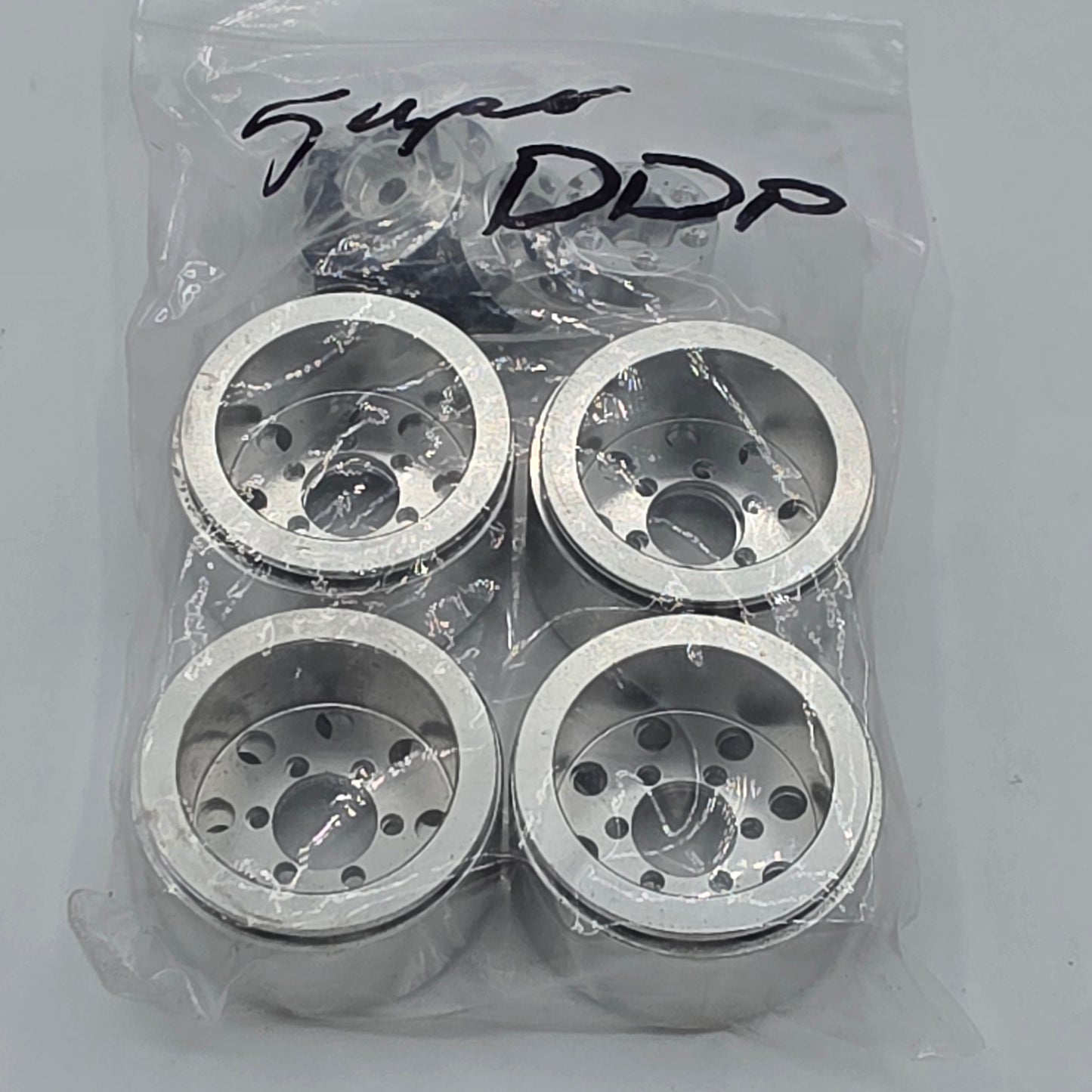 UPW beadlock wheels for Axial® SCX24™ — silver with silver rings