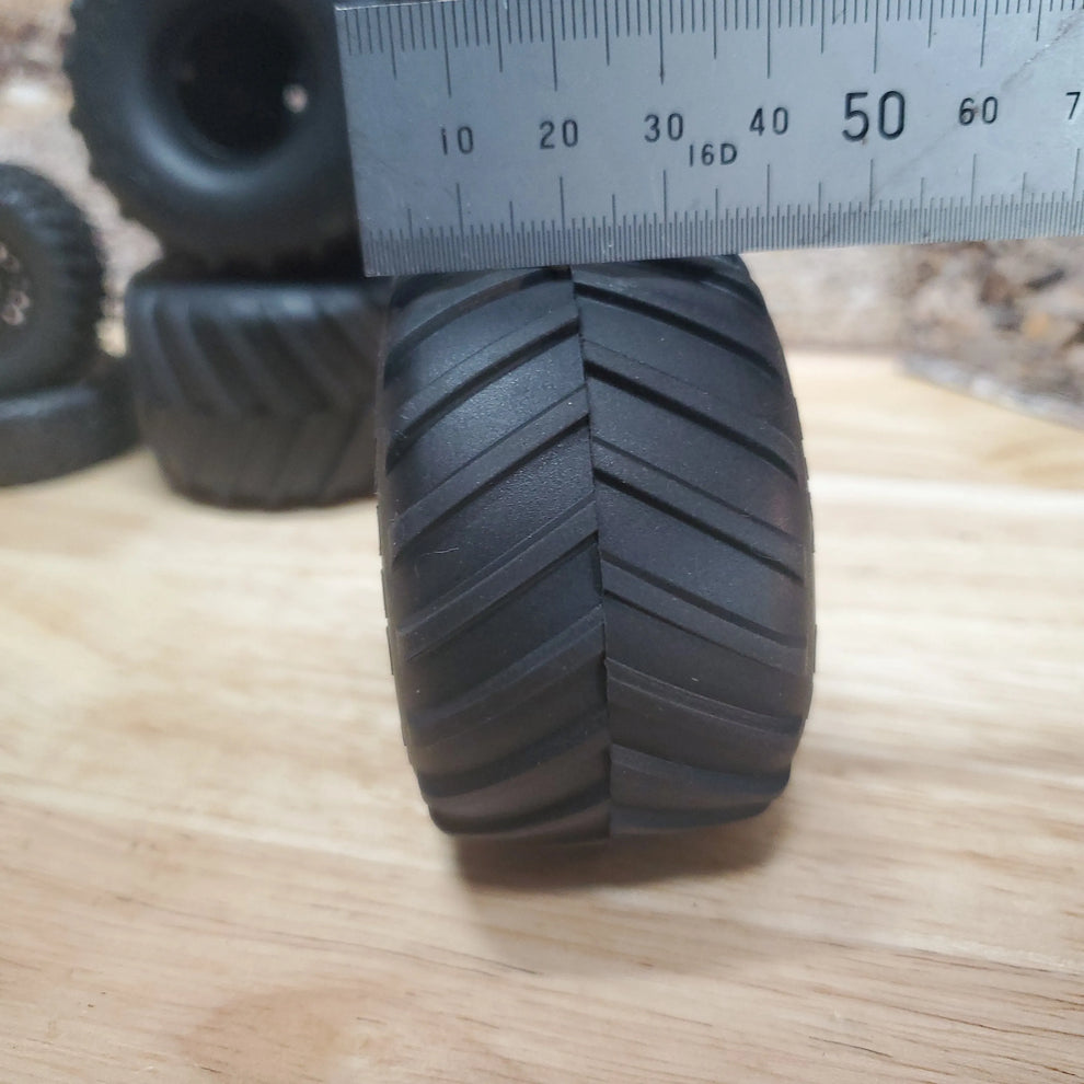 Monster Truck 70x42.5mm 1.2" Complete Tires and wheels scx24, trx4m, F ...