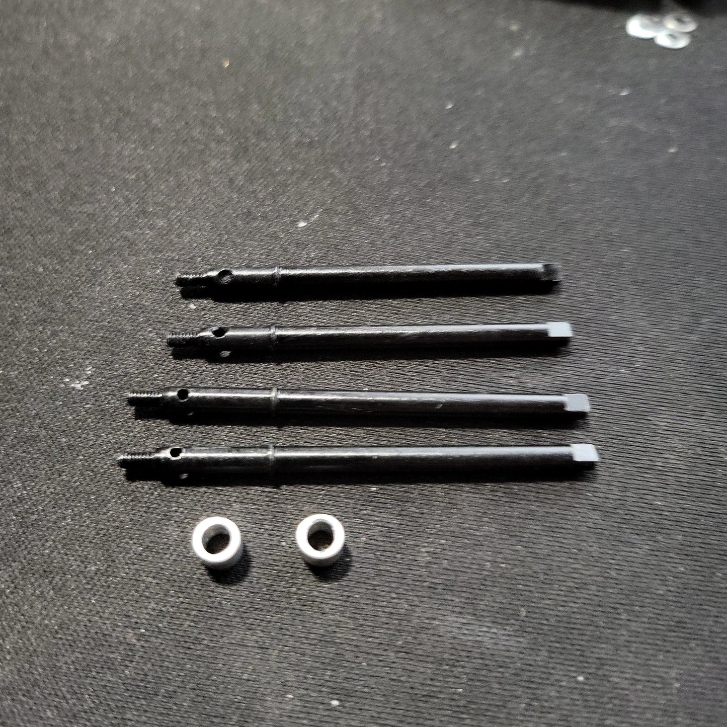 Rear Axle Shafts scx24 - impossibly strong spring steel, stock length and +4 - Mofo Rc