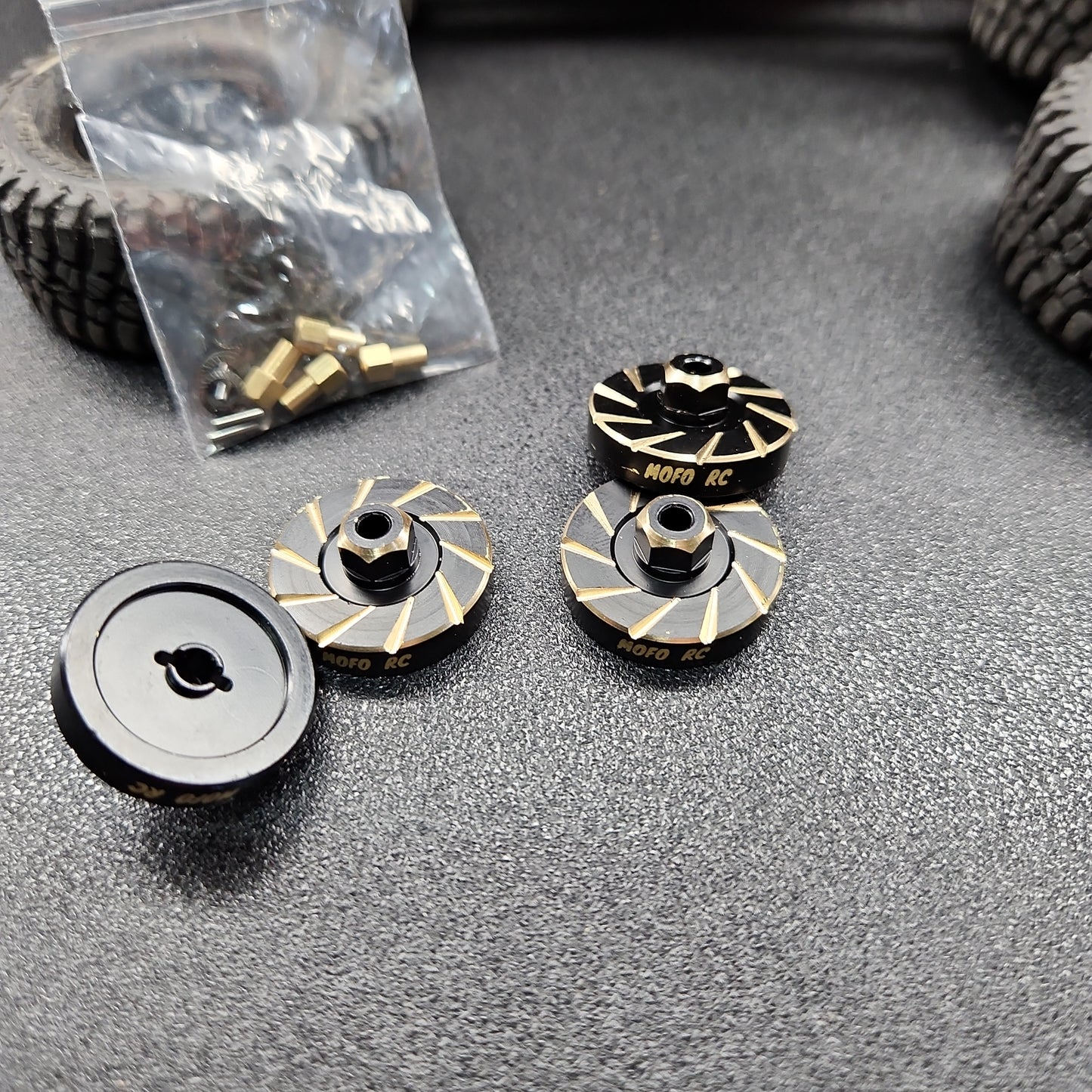 Trx4-m Black Brass Hex Extenders +5mm Heavy weight