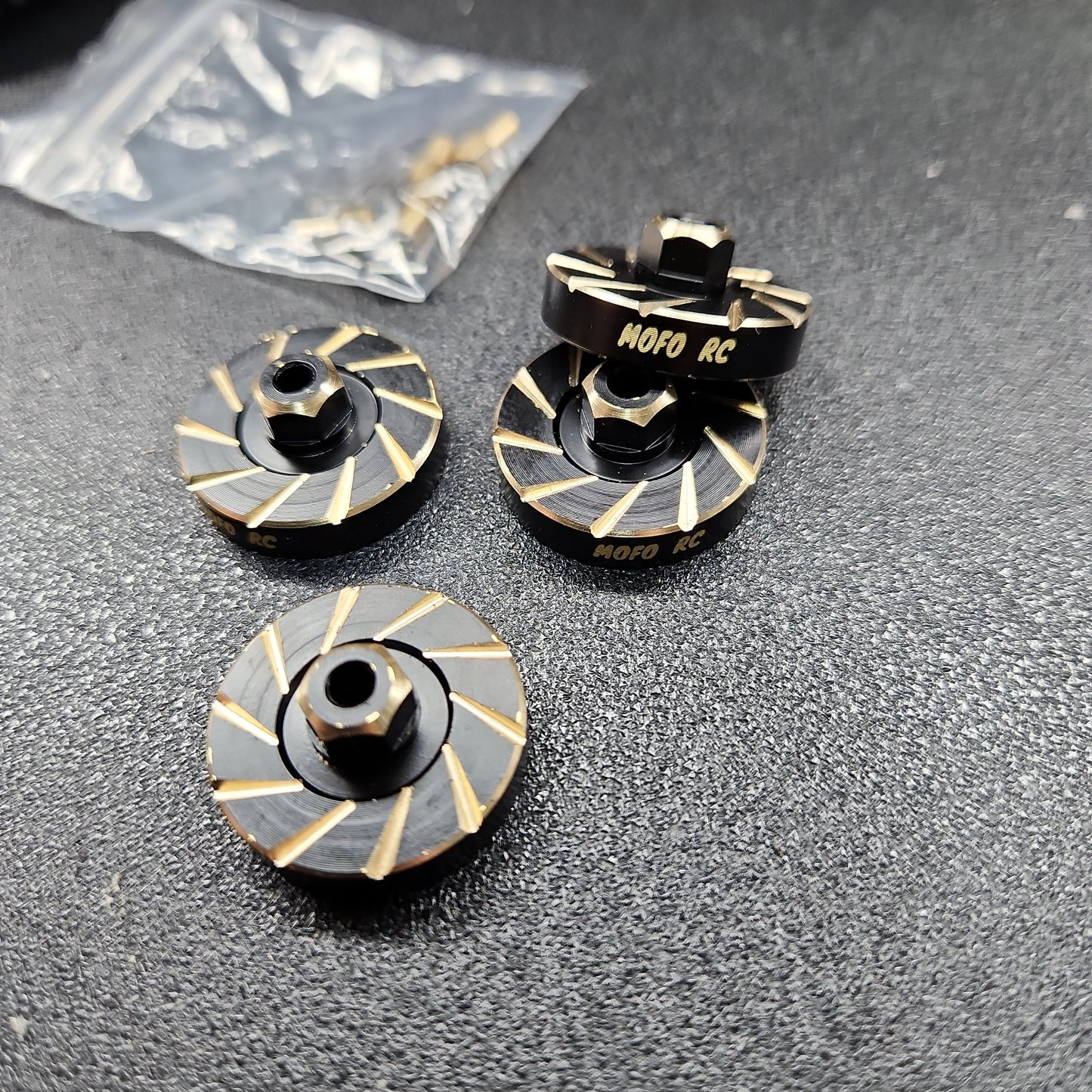 Trx4-m Black Brass Hex Extenders +5mm Heavy weight