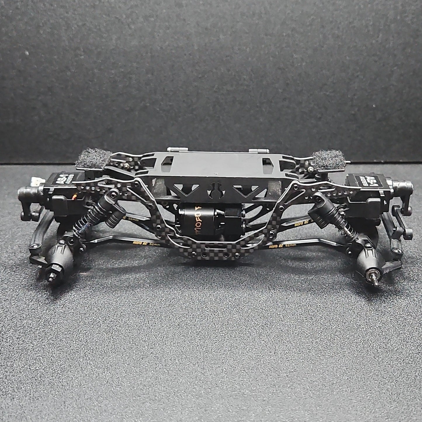 AX24 Shock Plates Upgrade Carbon Fiber, Aluminum Parts for AX24 XC-1, Axial 1/24 RC Crawler Car Upgrade Accessories - Mofo Rc