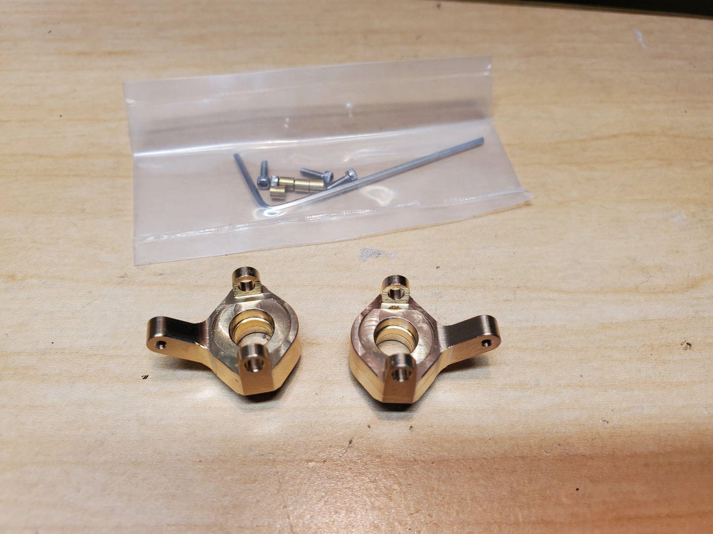 Brass Steering knuckles for the SCX24 / AX24