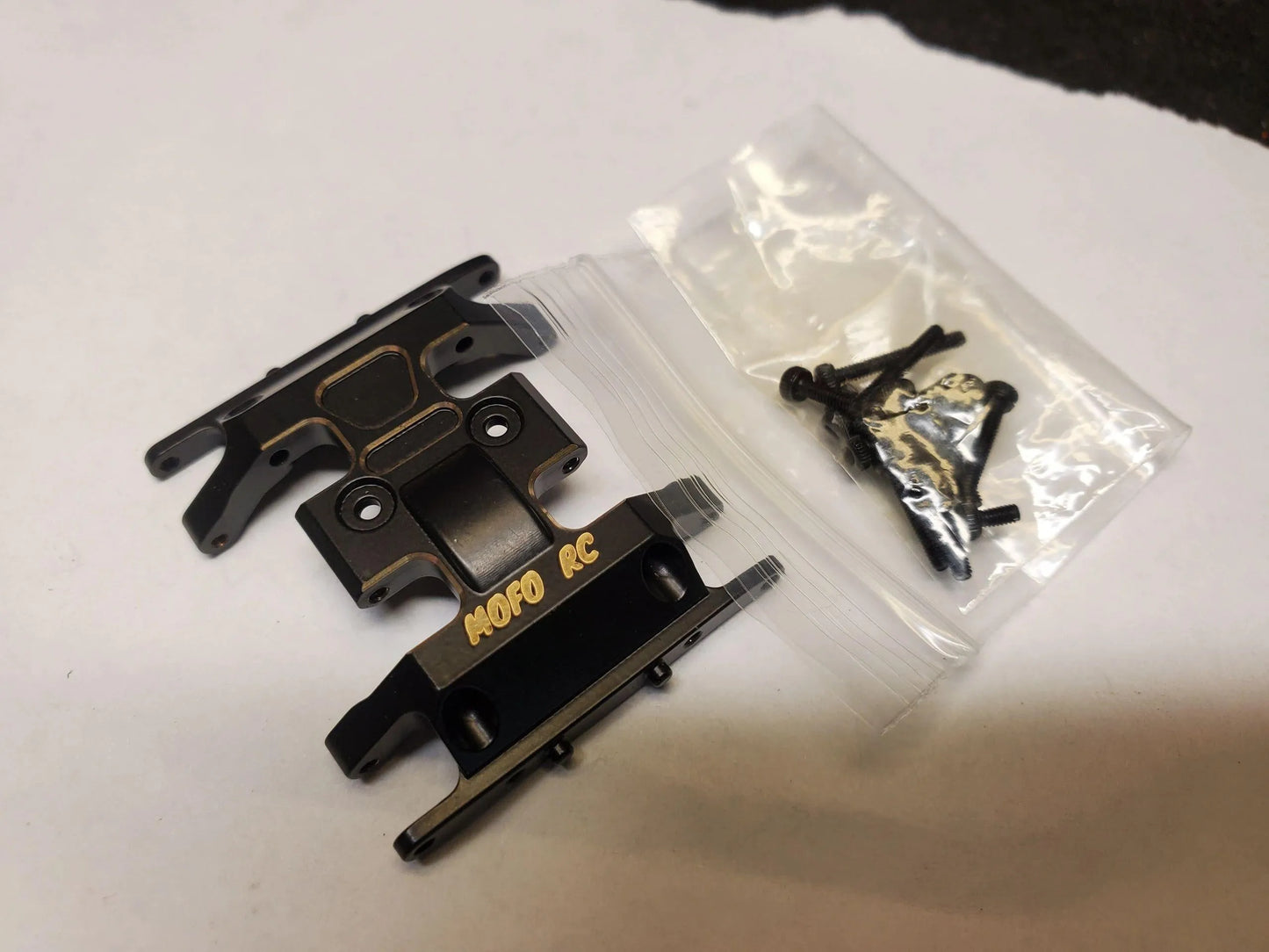 Black Brass Skid Plate for Scx24 - Mofo Rc