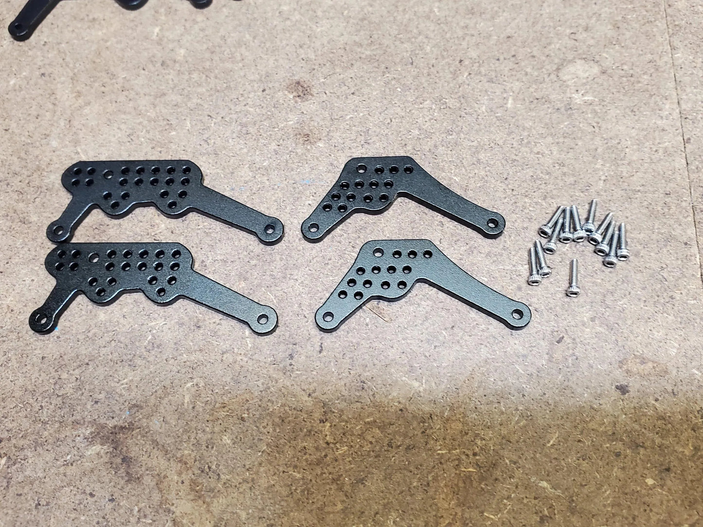 Aluminum Suspension Threaded Shock plates - Mofo Rc