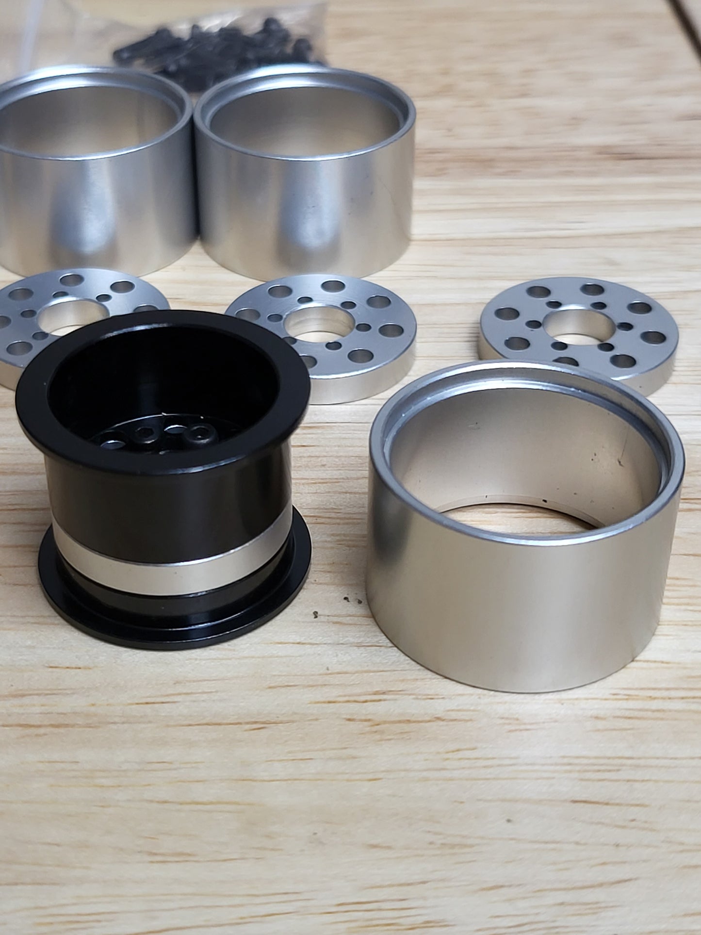 Island style wheel spacers and rings For UPW and DDP wheels, brass or aluminum